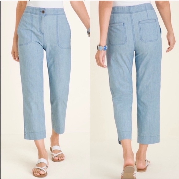 Chico's Denim - Chico’s Chambray Cropped Capri Pants